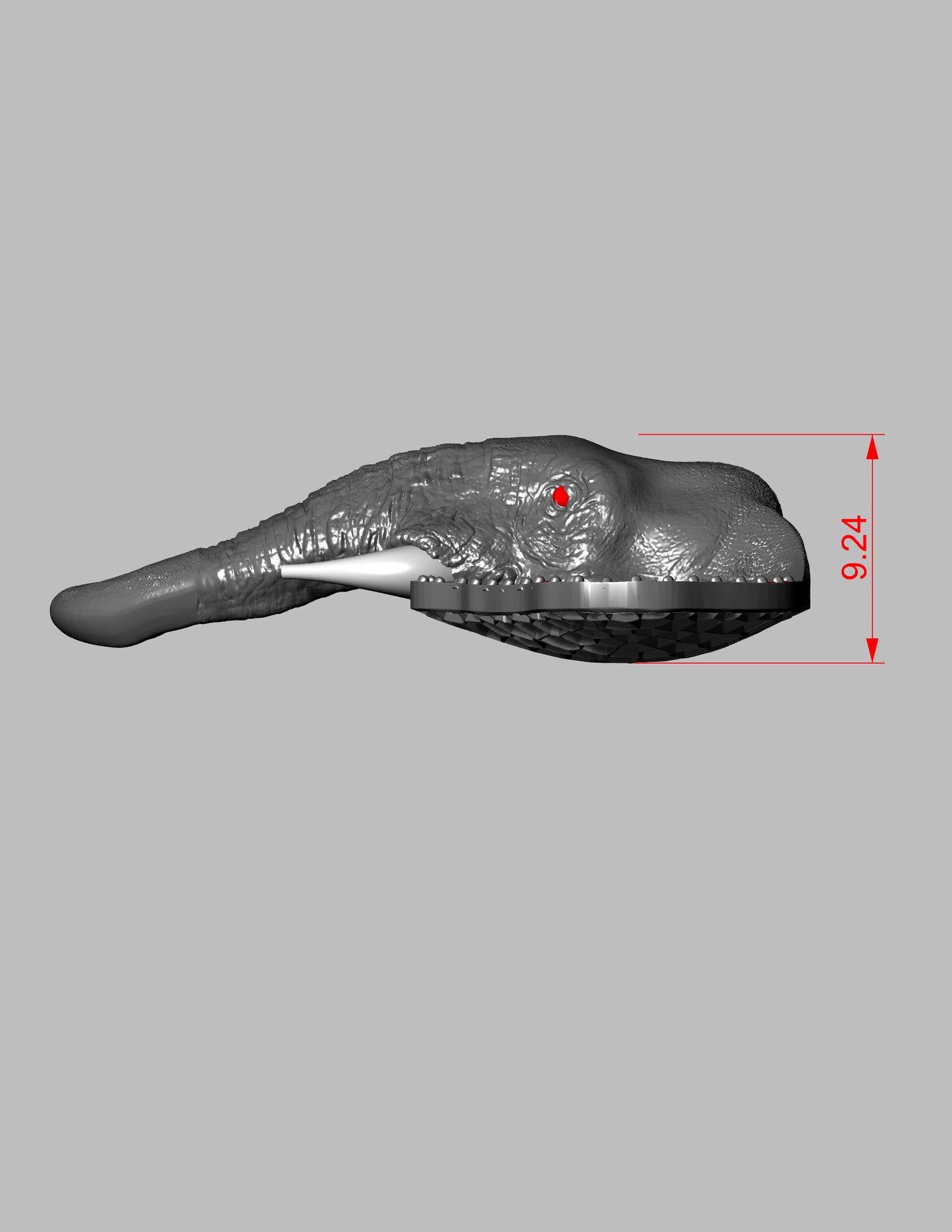 Elephant inspired Diamond Pendant CAD FILE
