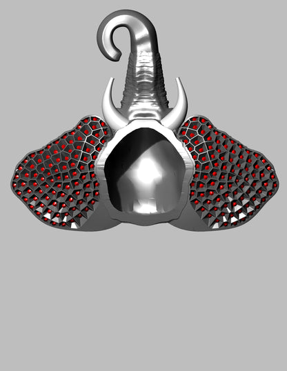 Elephant inspired Diamond Pendant CAD FILE