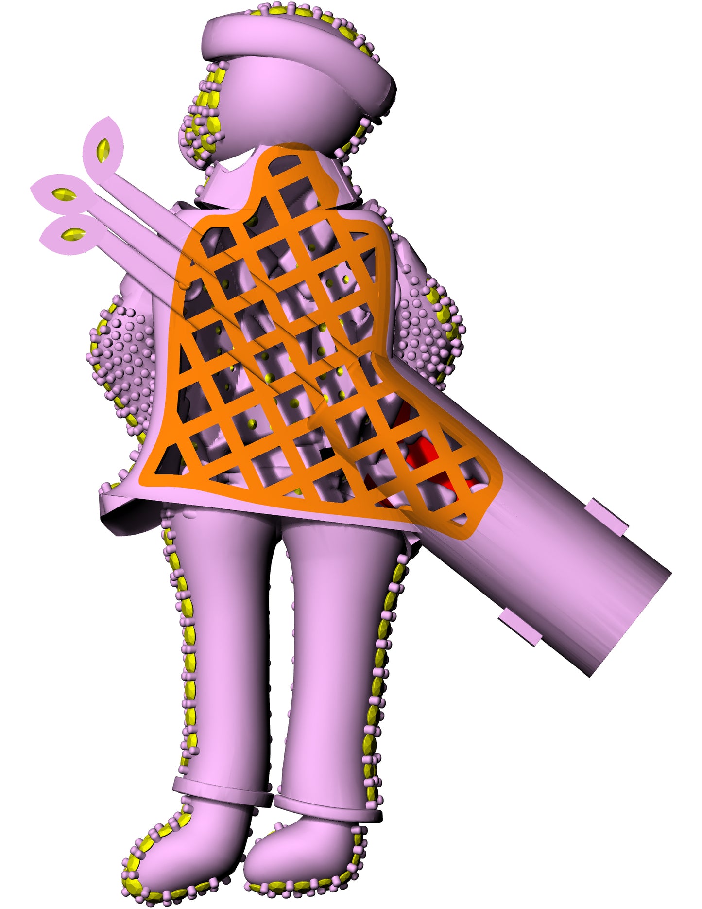 Diamond Golfer Pendant & Brooch CAD FILE