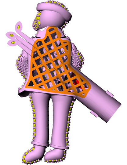 Diamond Golfer Pendant & Brooch CAD FILE