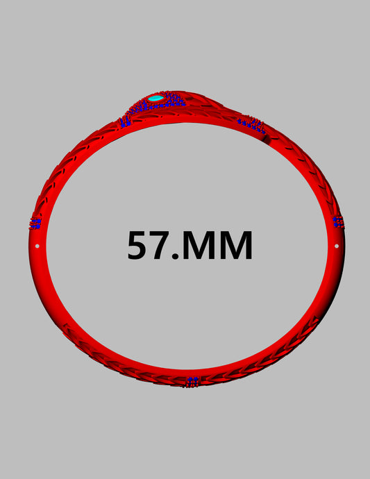 Snake Design Diamond Gold Bangle  57 mm”CAD FILE