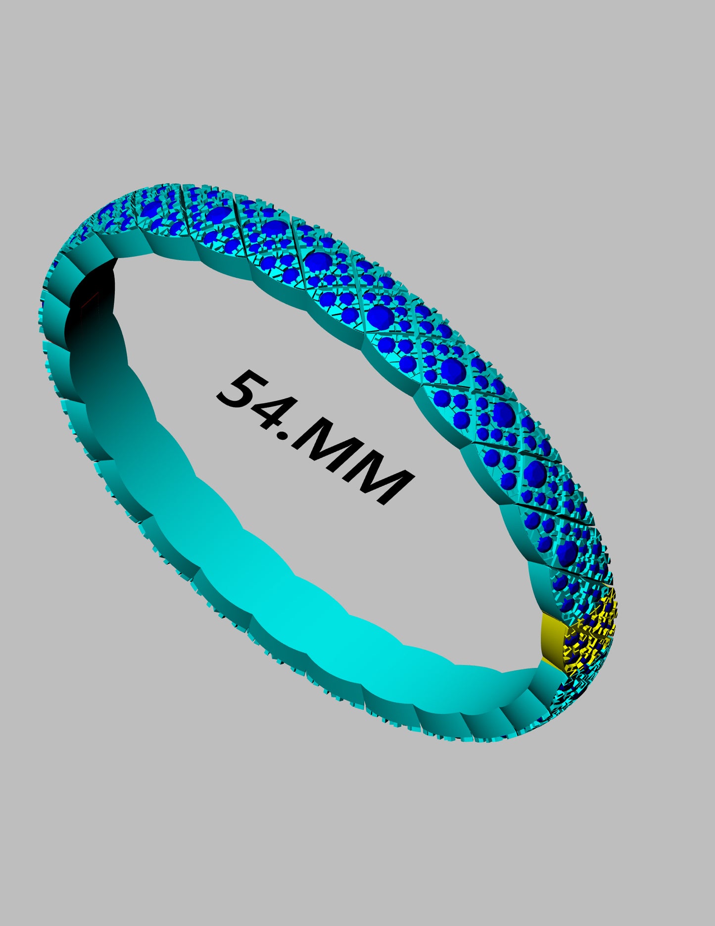 Coco crush  full daimond lock bracelet CAD FILE