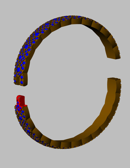 Coco crush  full daimond lock bracelet CAD FILE