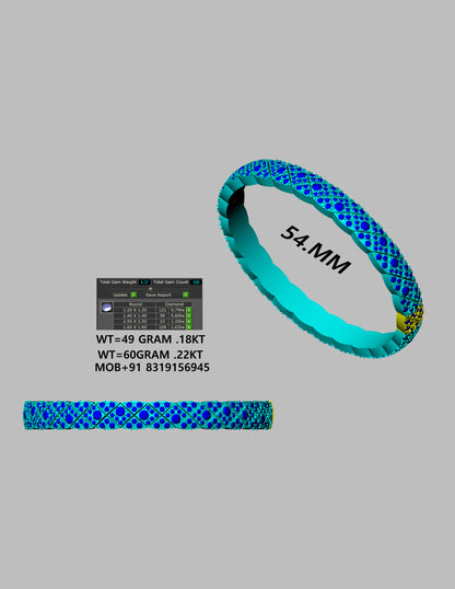 Coco crush  full daimond lock bracelet CAD FILE