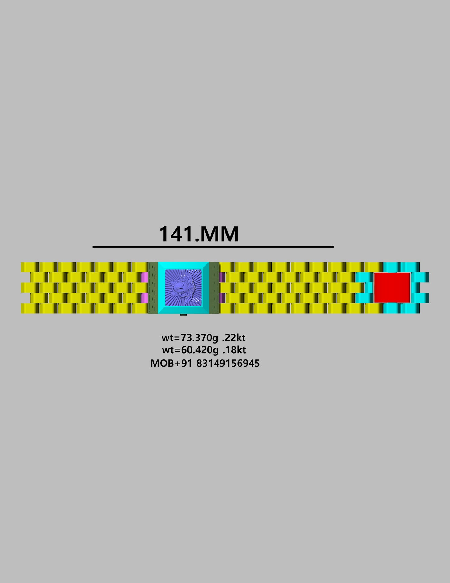 Hidden watch with sliding mechanism CAD FILE