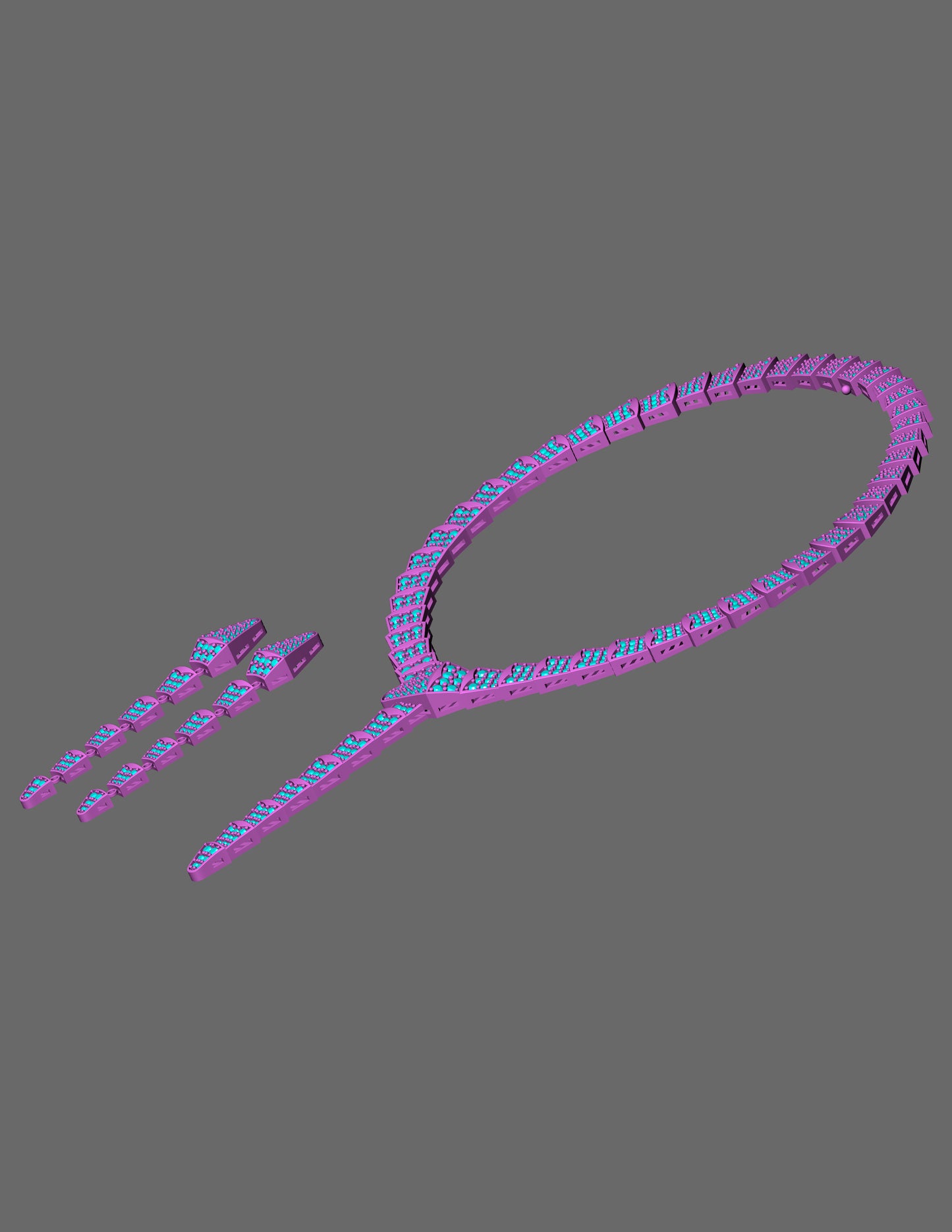 Bulgari Necklace And Earring With Stone Set CAD FILE