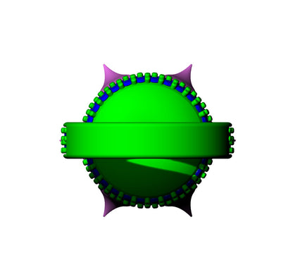 Mechanism lotus daimond ring CAD FILE