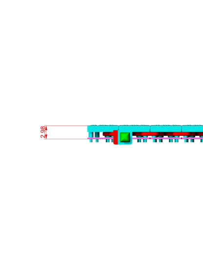 Three line daimond set with lock bracelet CAD FILE