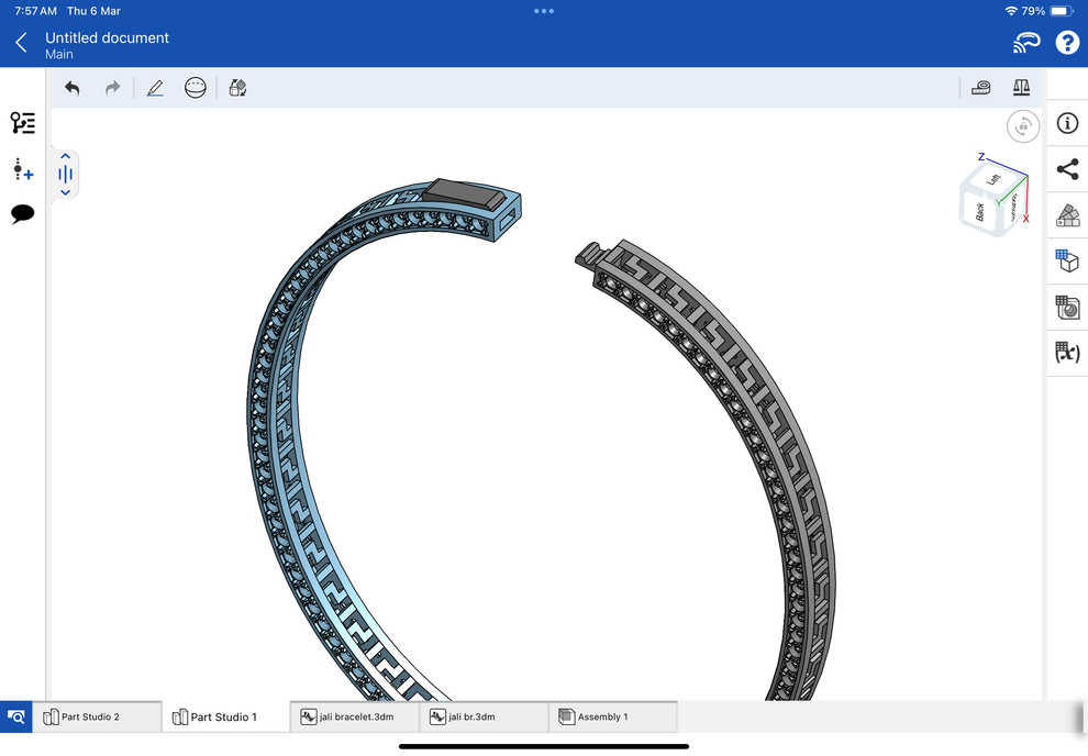 Bracelet with Spring Lock CAD File | 3DM & STL Files – JewelryCrafto