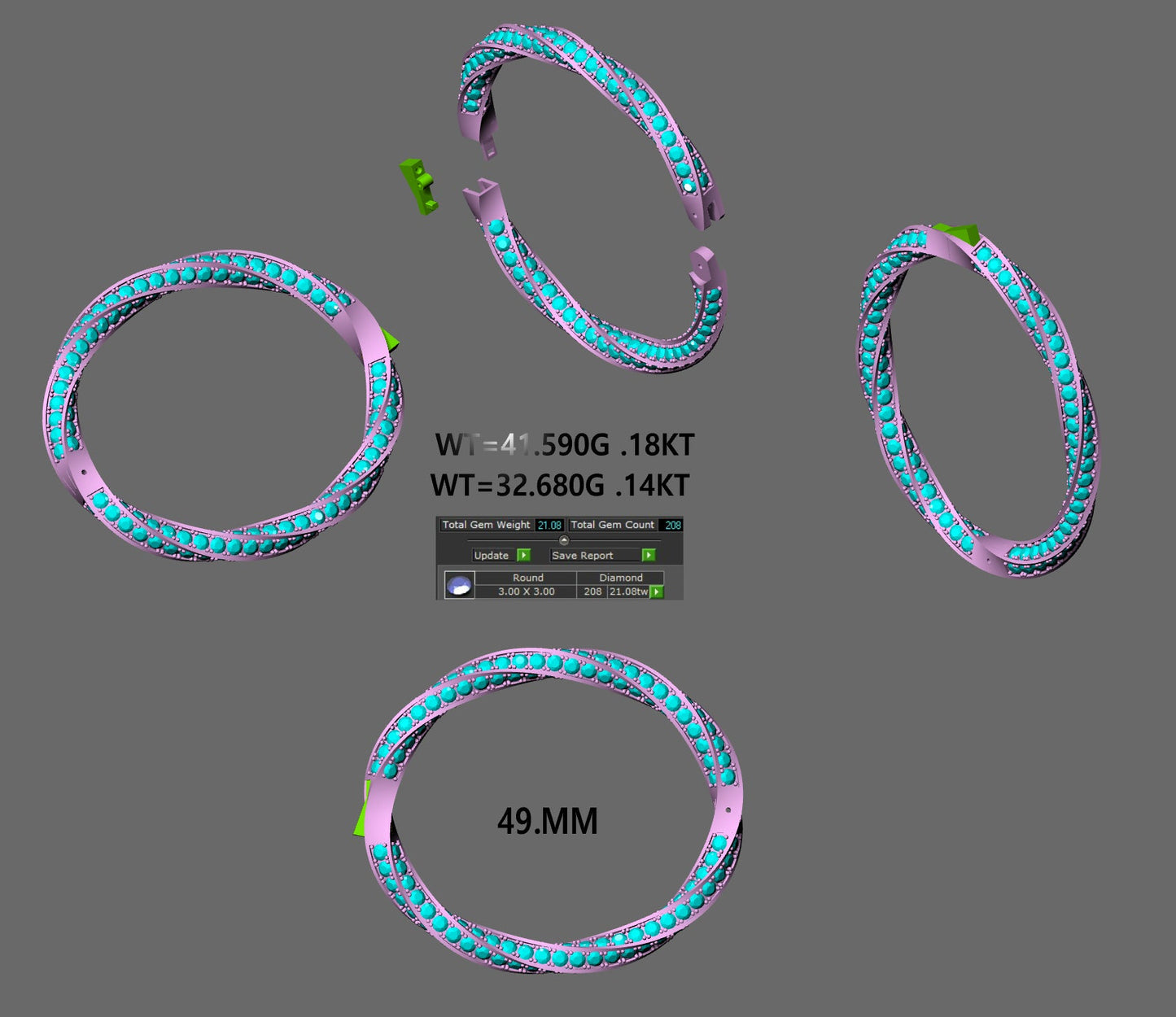 Nature Twist Bracelet CAD FILE