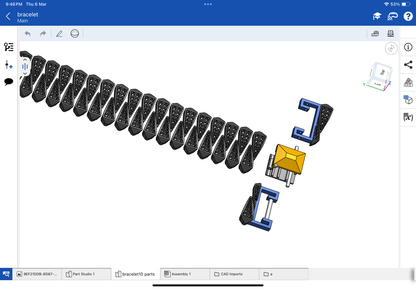 Italian bracelet CAD file 3DM file