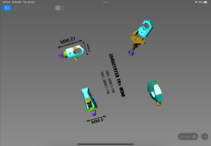 Hexagonal Jewelry Lock CAD Design | Compact & Functional Connector Model