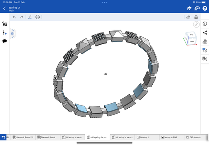 Stretchable bracelet CAD file 3DM file