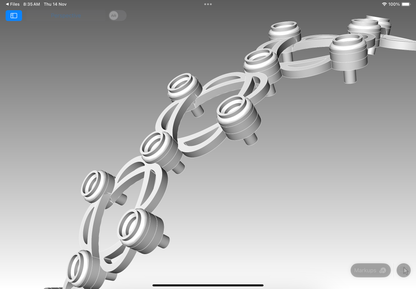 Ring into bangle CAD file 3DM file STL file