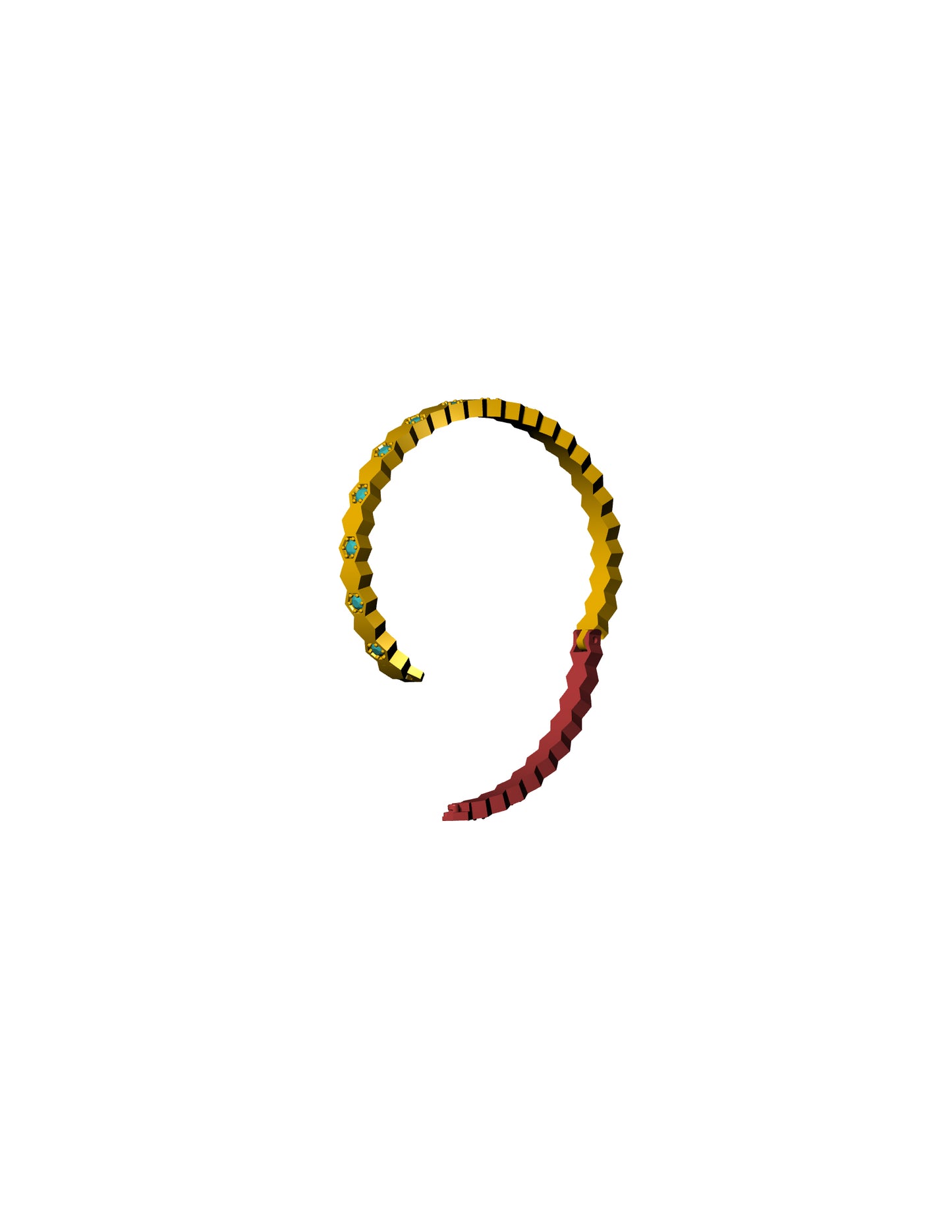 Hexagon Diamond set bracelet CAD FILE