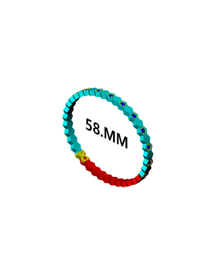 Hexagon Diamond set bracelet CAD FILE