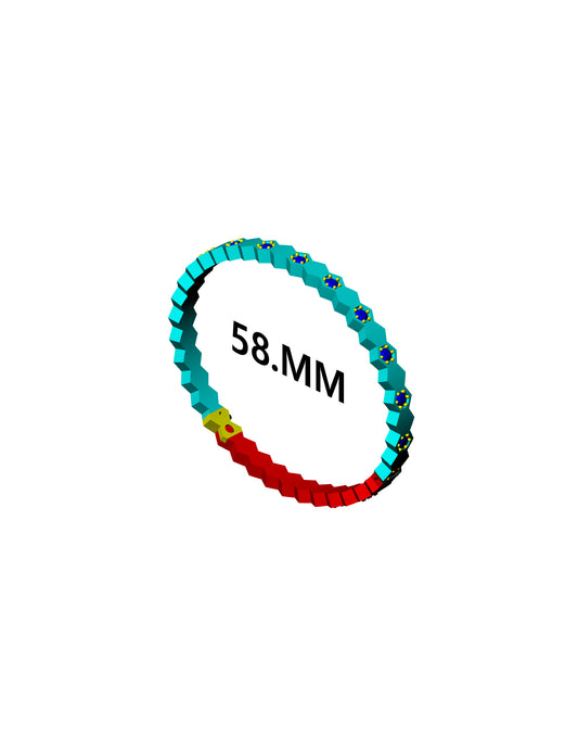 Hexagon Diamond set bracelet CAD FILE