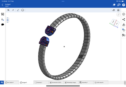 Bulgari serpenti bracelet CAD file 3DM file 3D model