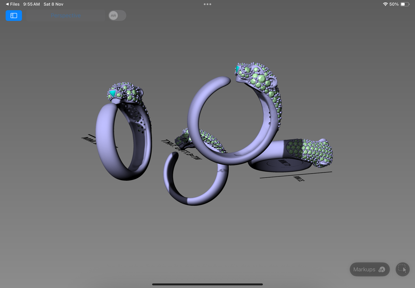 Panther Majesty Ring – design CAD Model