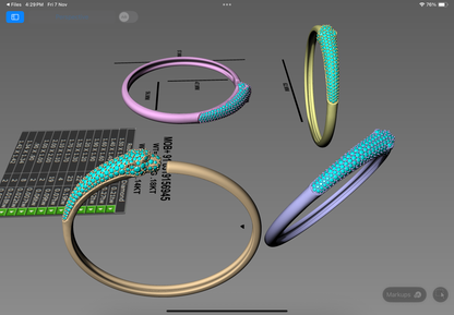 Panthera Elegance Bangle – CAD Design