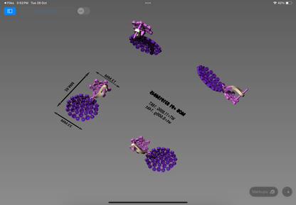 Hexa Cluster Drop Earrings | Precision 3D CAD Design