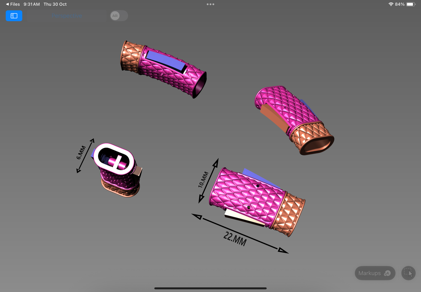 Textured Cylinder Lock CAD Design | Premium Jewelry Lock Model