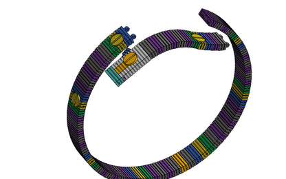 Flexible Love Inspired Bracelet CAD Design Cartier Style Lock Mechanism