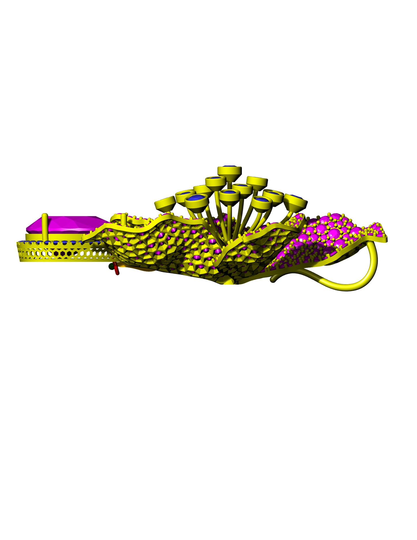 Nature Inspired Floral Pendant CAD
