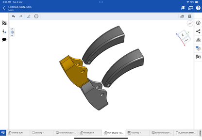 Cufflink mechanism CAD file 3DM file STL file
