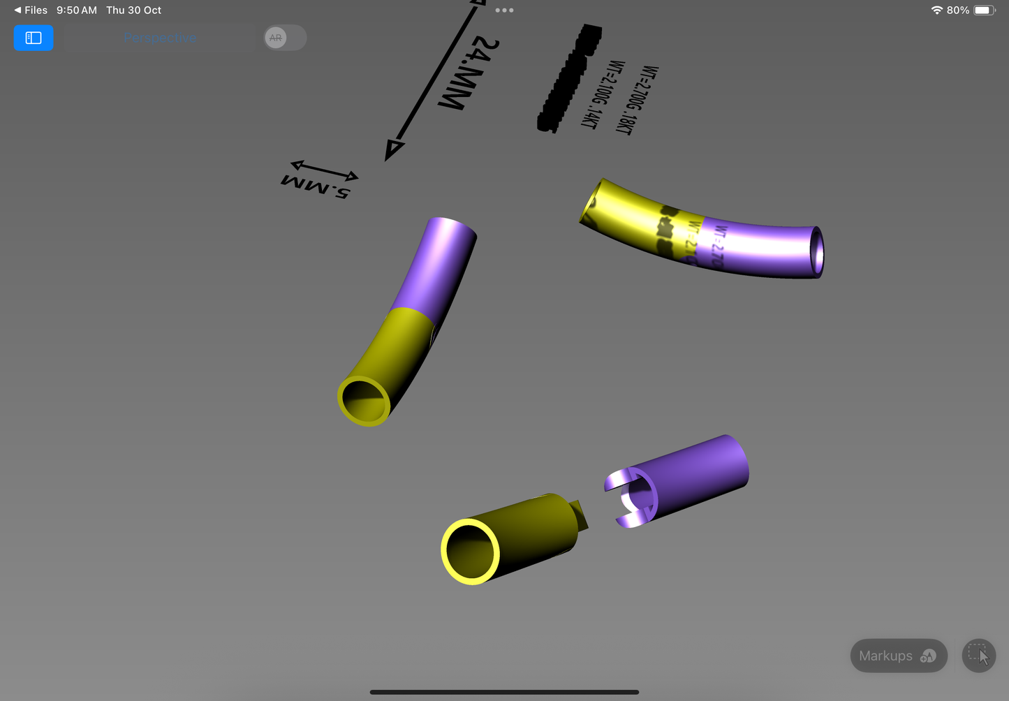 Curved Cylinder Lock CAD Design Jewelry Model
