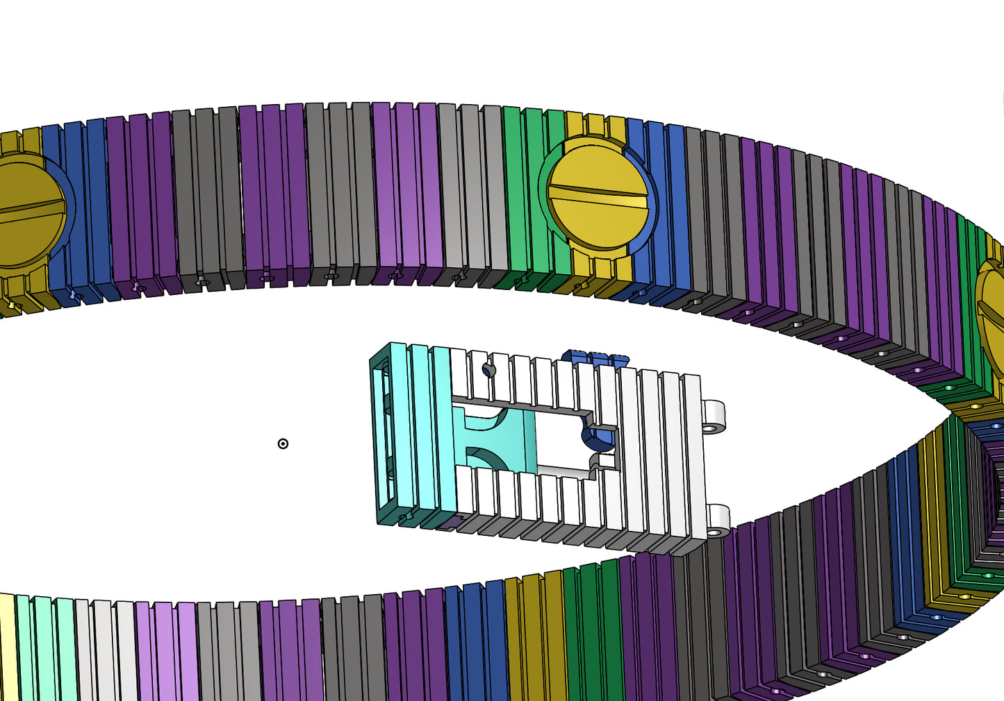 Flexible Love Inspired Bracelet CAD Design Cartier Style Lock Mechanism