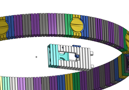 Flexible Love Inspired Bracelet CAD Design Cartier Style Lock Mechanism