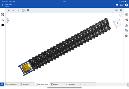 Italian bracelet CAD file 3DM file