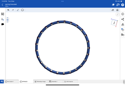 Star mounting jewellery, stretchable bracelet, CAD file, 3DM file