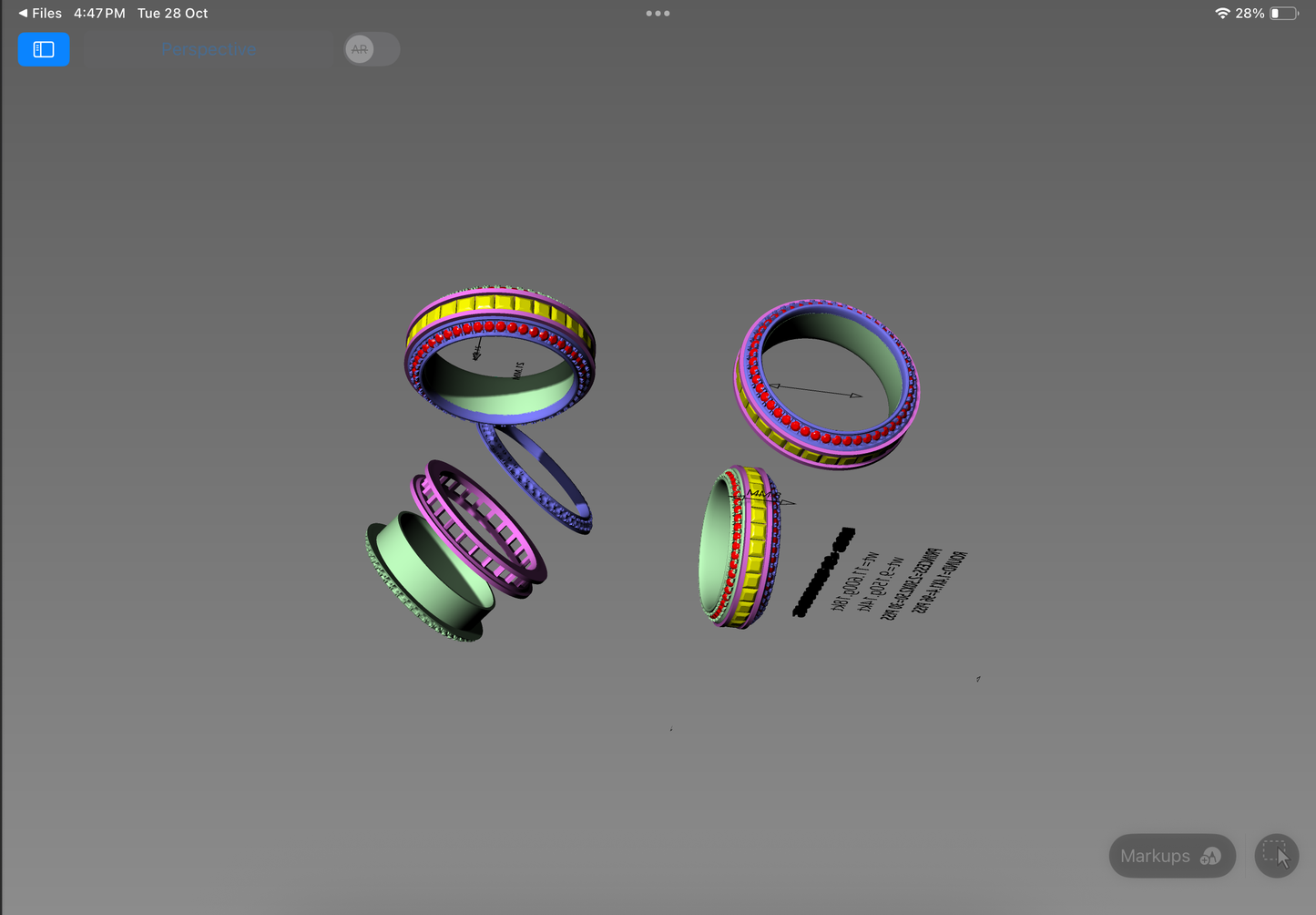 Dual Gem Eternity Band | Precision 3D CAD Design