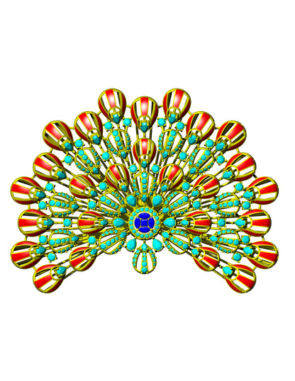 Peacock Inspired Pendant CAD FILE
