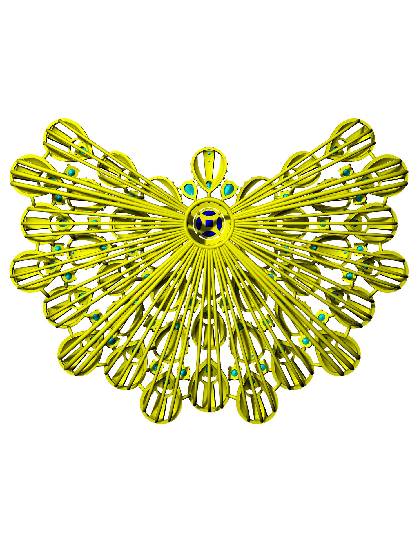 Peacock Inspired Pendant CAD FILE