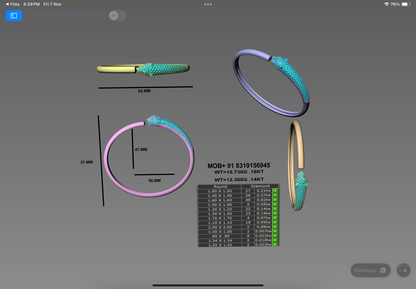 Panthera Elegance Bangle – CAD Design