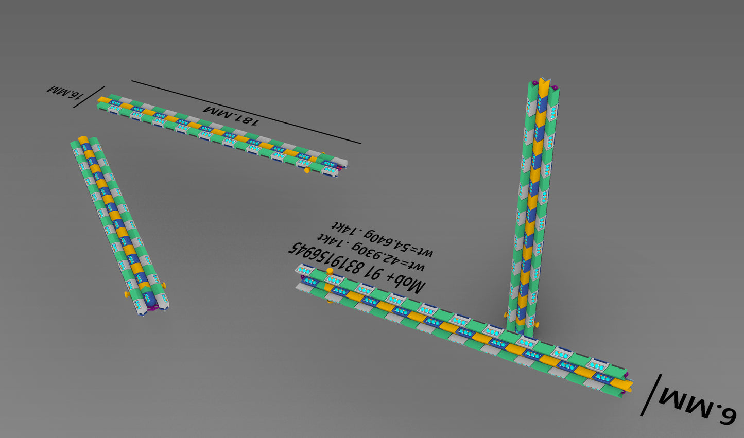 Carpet Path Bracelet CAD