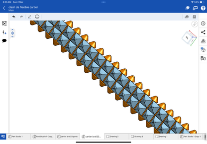 Cartier clash de double line CAD file 3DM file STL file