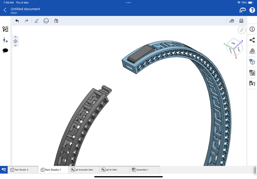 Bracelet with Spring Lock CAD File | 3DM & STL Files – JewelryCrafto