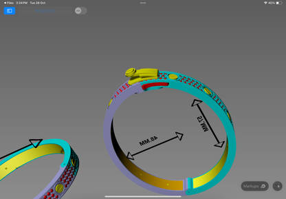 Elegant Gem-Studded Bracelet | Premium CAD Design