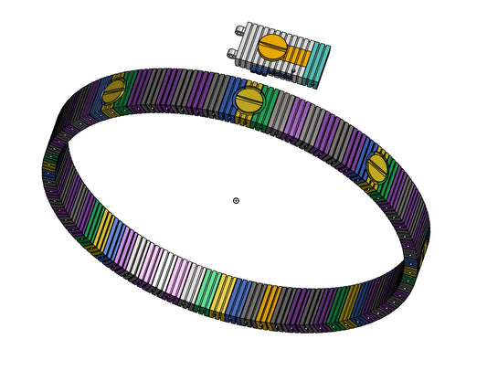 Flexible Love Inspired Bracelet CAD Design Cartier Style Lock Mechanism