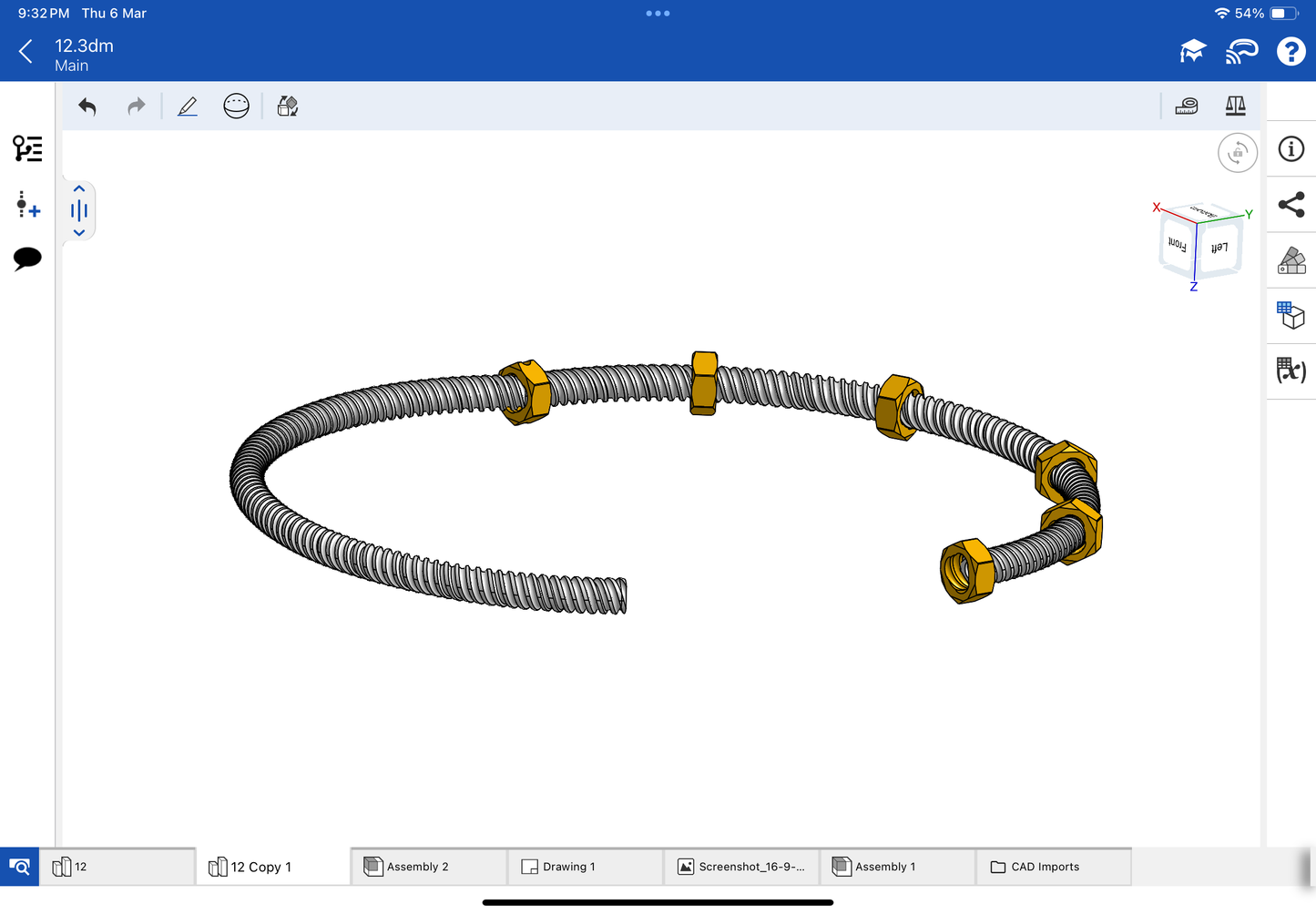 Cartier ecrou bracelet CAD file 3DM file