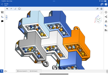 MDTC Bracelet CAD file 3DM file STL file with original lock mechanism