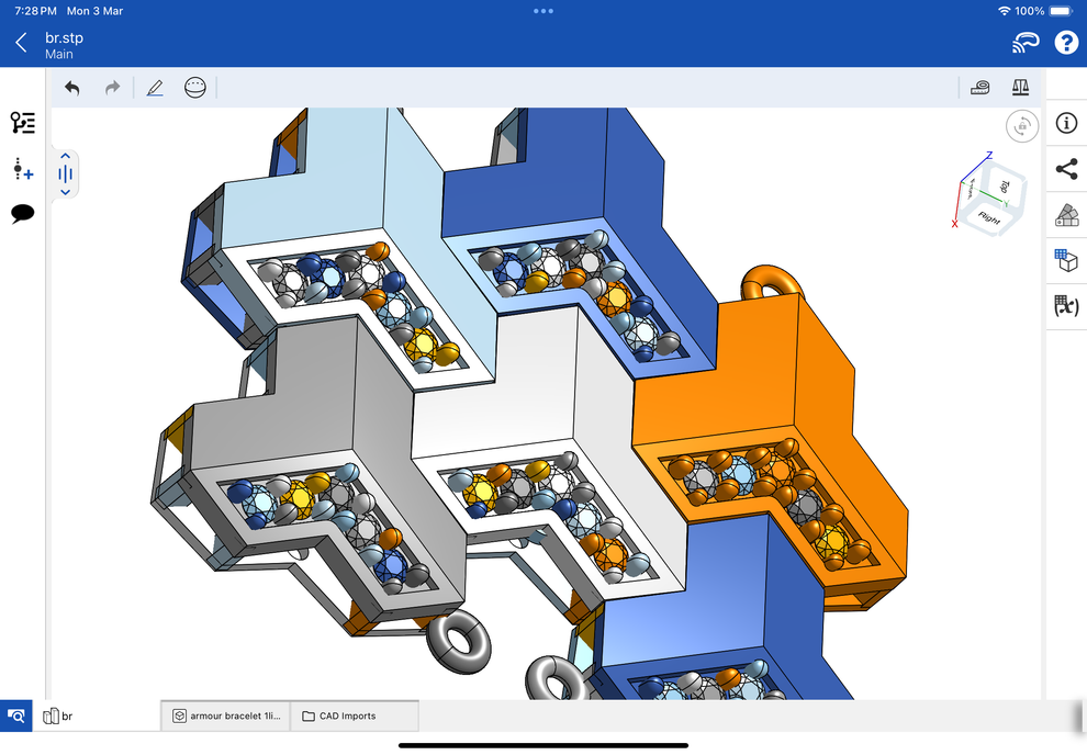 MDTC Bracelet CAD file 3DM file STL file with original lock mechanism ...