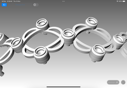 Ring into bangle CAD file 3DM file STL file