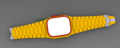 Luxury Metal Wristband with Locking Mechanism cad