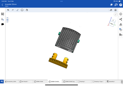 Lock with spring for bracelet CAD file 3DM file, STL file