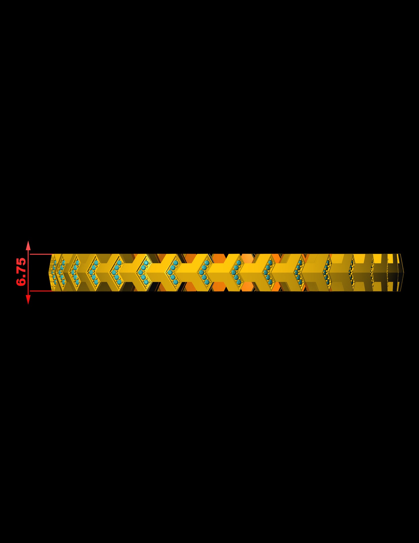 HexaFlex Stretchable Bracelet CAD Geometric Link Design